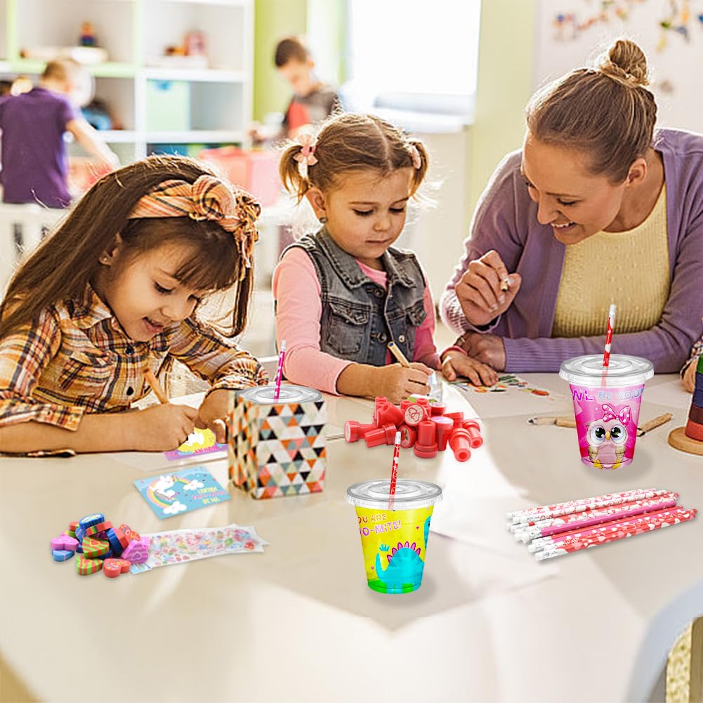 LUKBERA Valentine's Day Gifts for Kids — 24-Pack Classroom Stationery Set