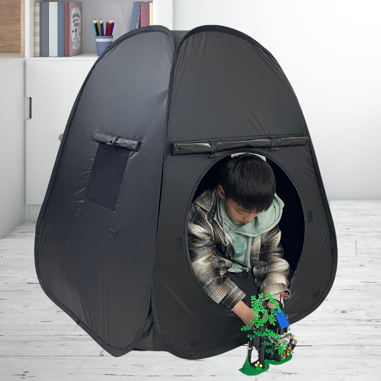 lukidoki Sensory Tent – Extra Large 39x33 in, CPC Certified, Pop-Up Blackout