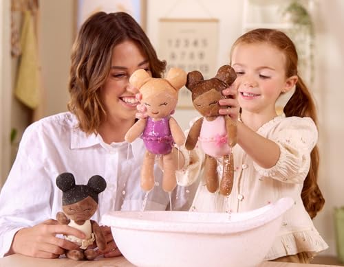 LullaBaby – 3-Piece Soft Plush Bath Dolls with Carrying Basket for Real Water Play