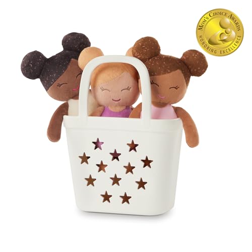 LullaBaby – 3-Piece Soft Plush Bath Dolls with Carrying Basket for Real Water Play
