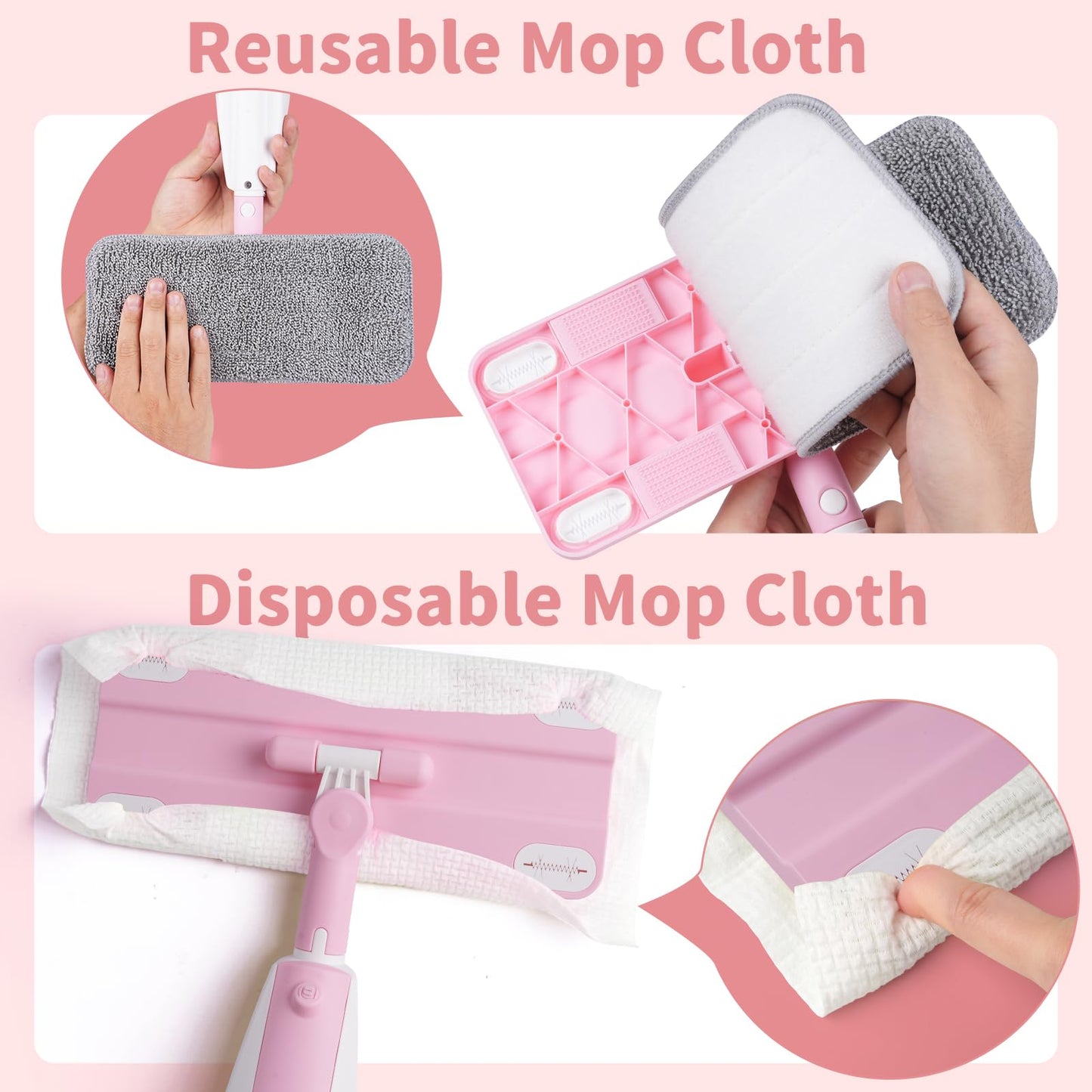 Lullulii Kids Spray Mop – Real Working Toddler Cleaning Set for Floors | Pink