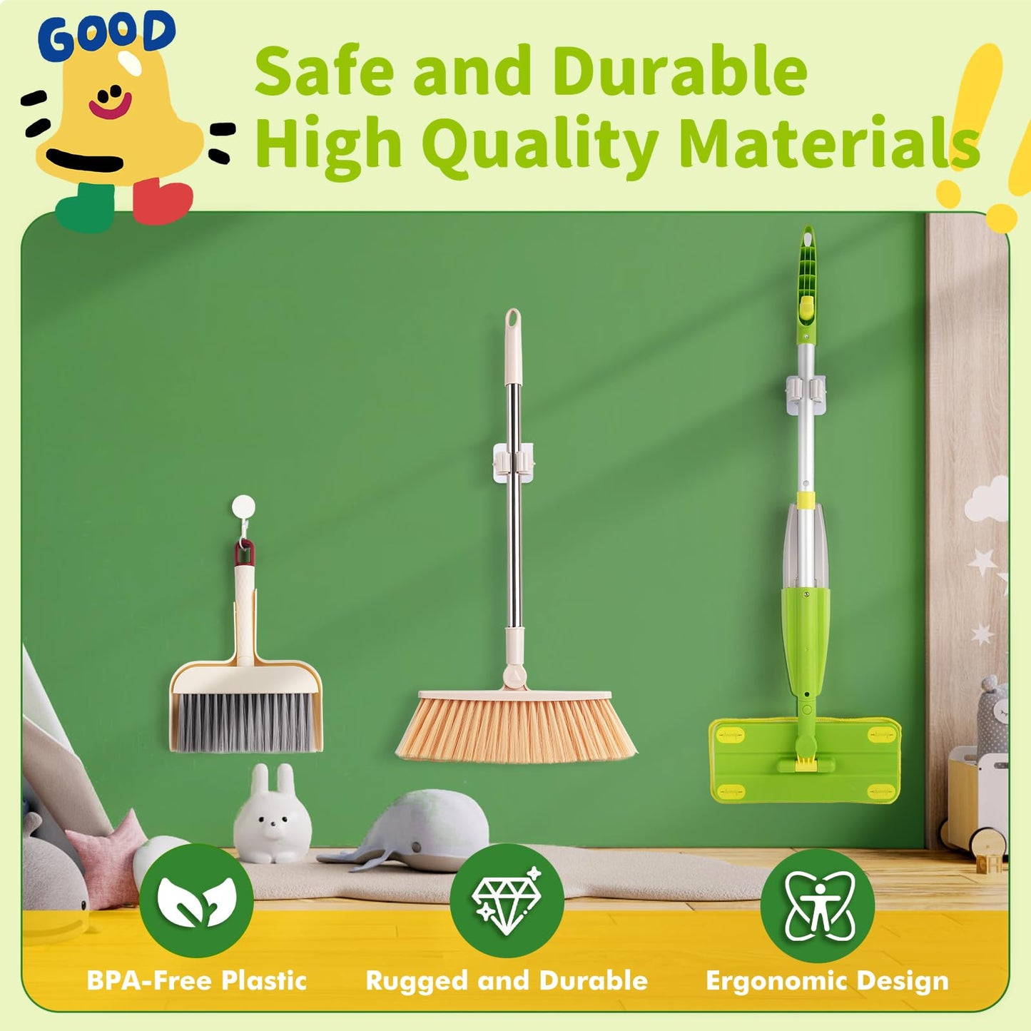 Lullulii Kids Spray Mop – Real Working Mini Mop & Toddler Cleaning Set