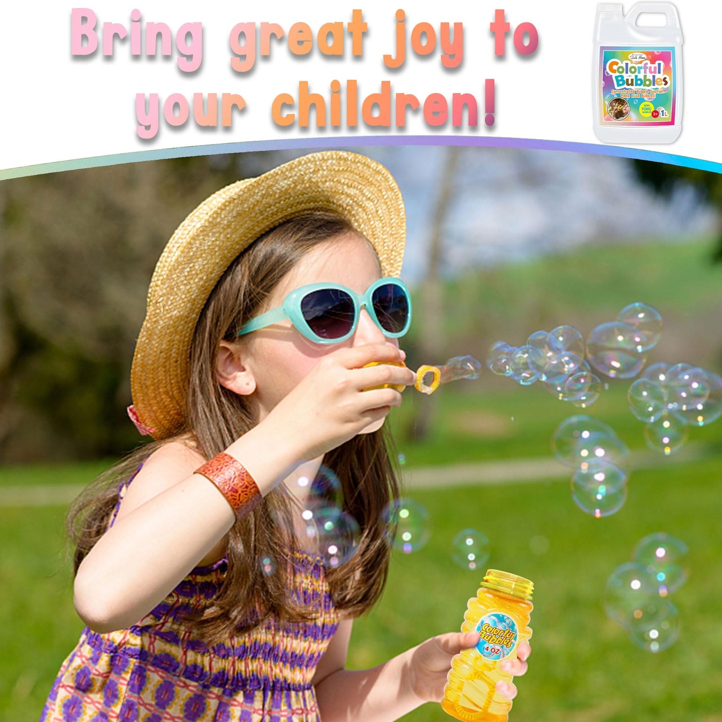 Lulu Home Concentrated Bubble Solution – 1 L Refill for Bubble Machines & Giant Wands | Up to 2.5 Gallons for Kids’ Parties