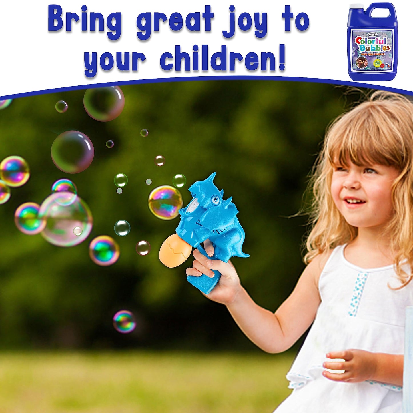 Lulu Home 2 Packs Bubble Concentrated Solution – 1 L Refills for Bubble Machines and Wands