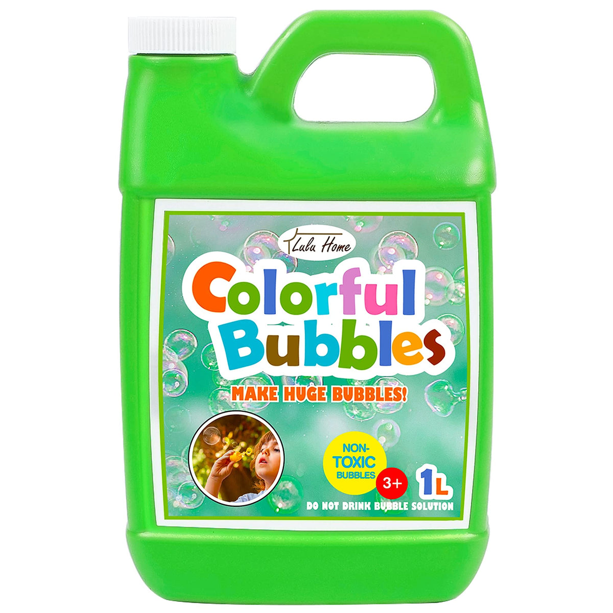 Lulu Home Bubble Concentrated Solution – 1 L Grass Green for Bubble Machines, Giant Bubbles & Party Fun