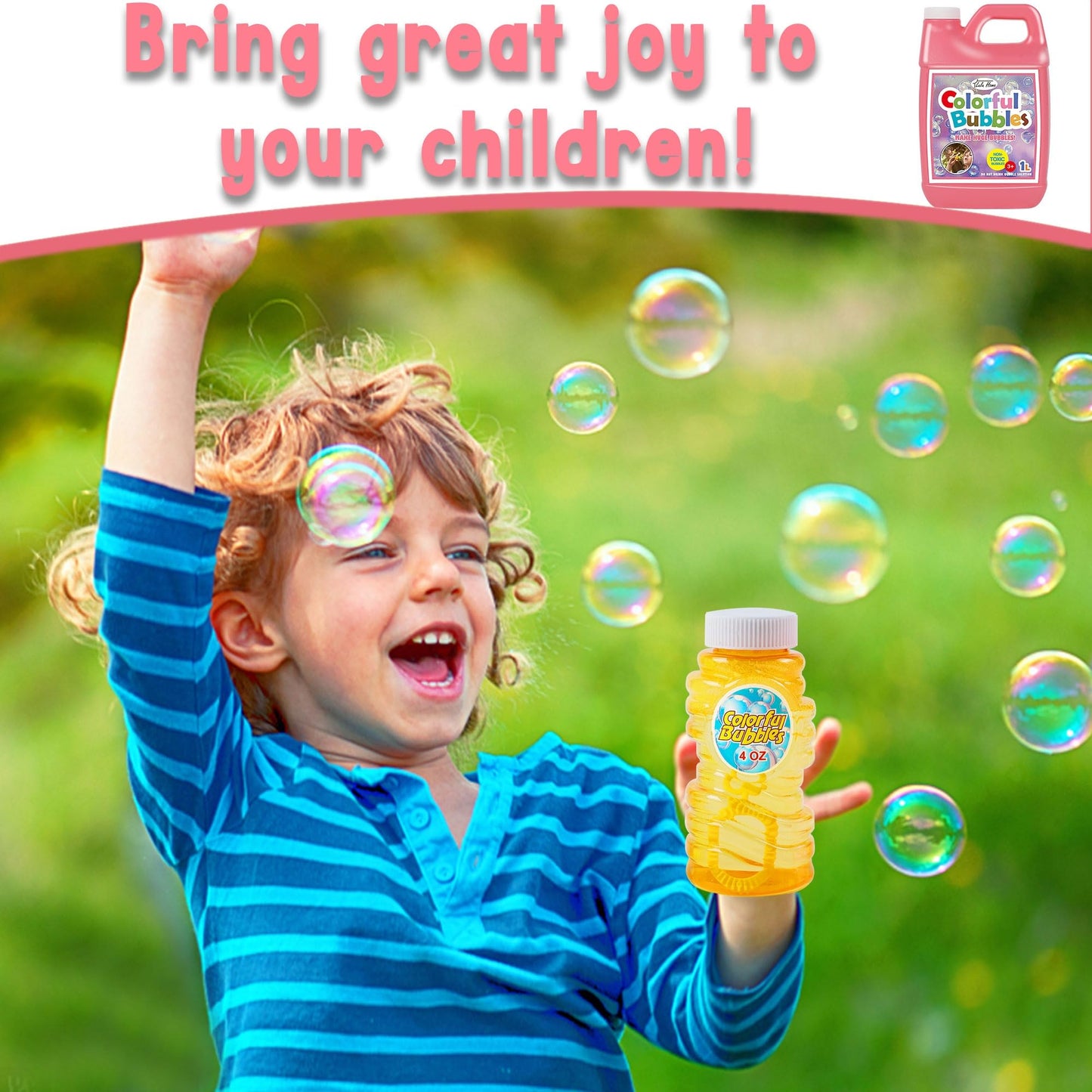 Lulu Home Concentrated Bubble Solution 1L Refill for Bubble Machines, Giant Wands & Blowers