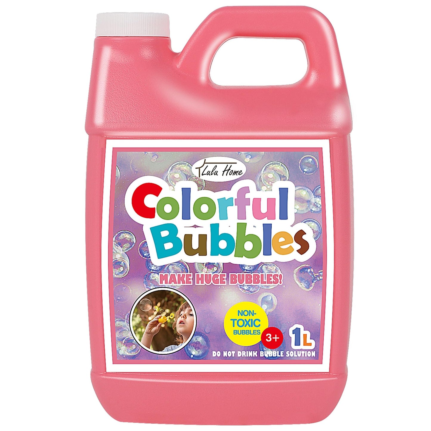 Lulu Home Concentrated Bubble Solution 1L Refill for Bubble Machines, Giant Wands & Blowers
