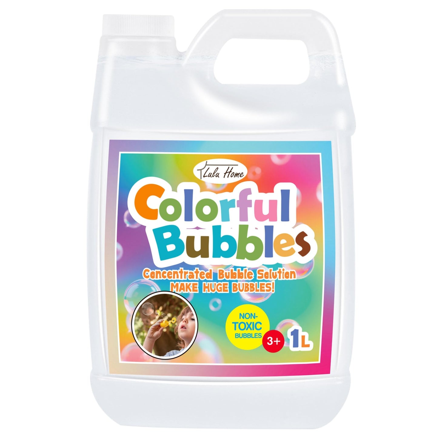 Lulu Home Concentrated Bubble Solution – 1 L Refill for Bubble Machines & Giant Wands | Up to 2.5 Gallons for Kids’ Parties