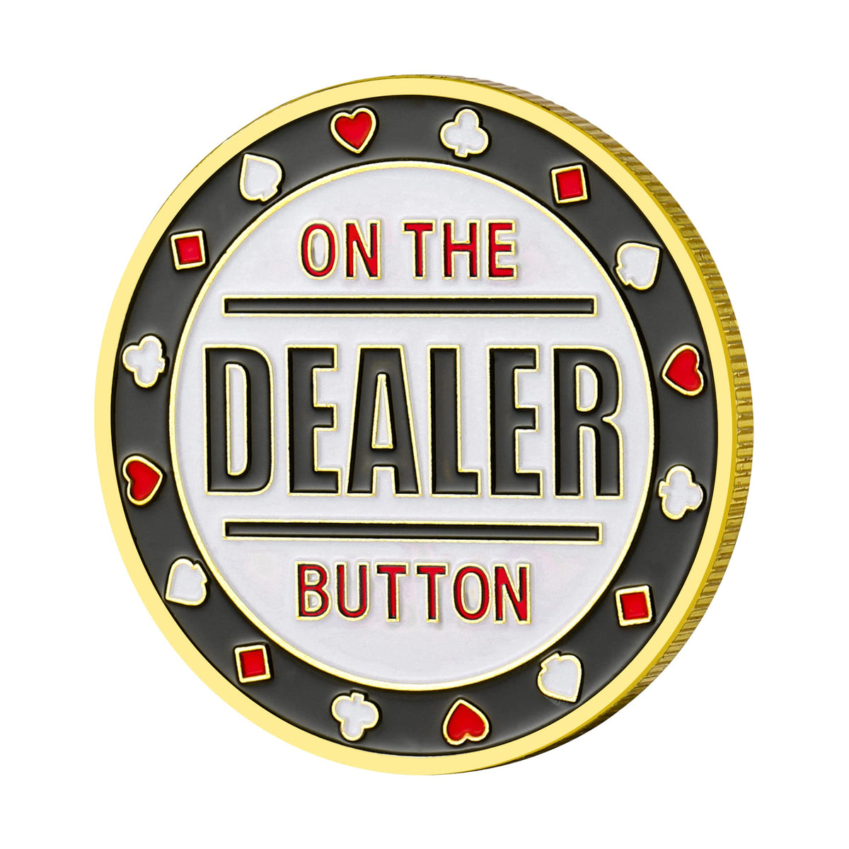 LuluCircle Poker Position Markers & Gilded Iron Guards – 3-Piece Set + Chip Bag Bonus