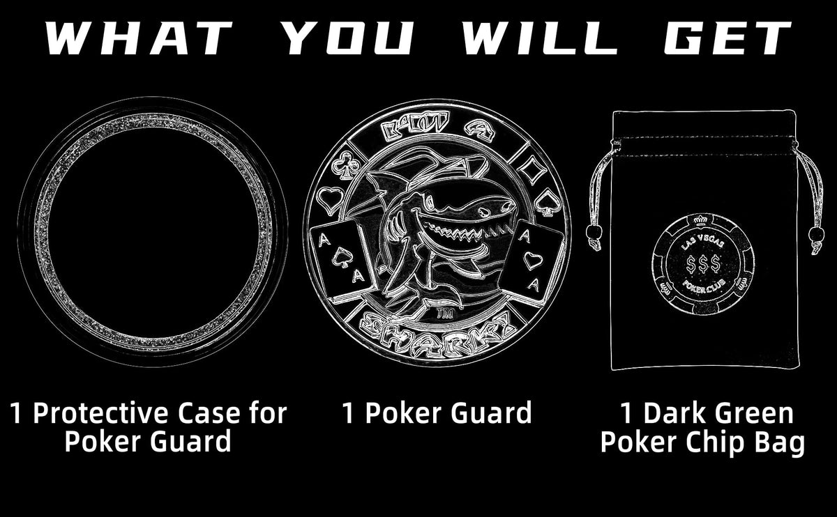 LuluCircle Poker Guard – Gilded Iron Card Protector with Chip Bag Bonus | Poker Accessories