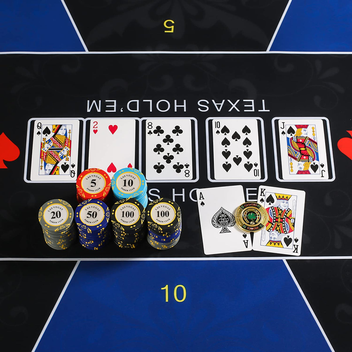LuluCircle Poker Guard – Gilded Iron Card Protector with Chip Bag Bonus | Poker Accessories