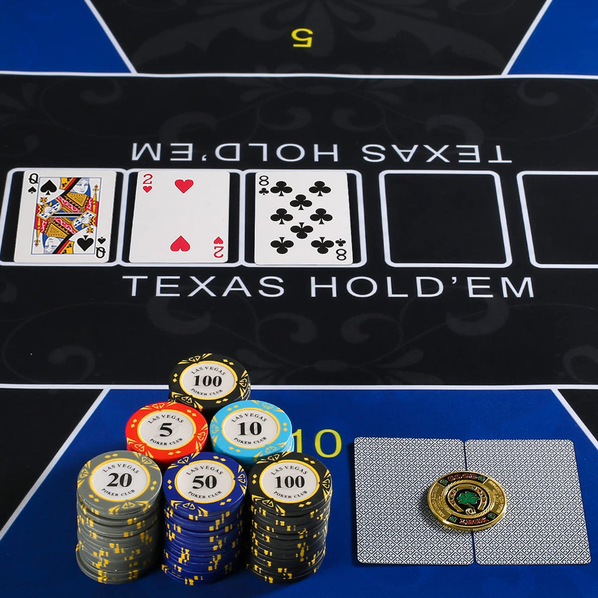 LuluCircle Poker Guard – Gilded Iron Card Protector with Chip Bag Bonus | Poker Accessories
