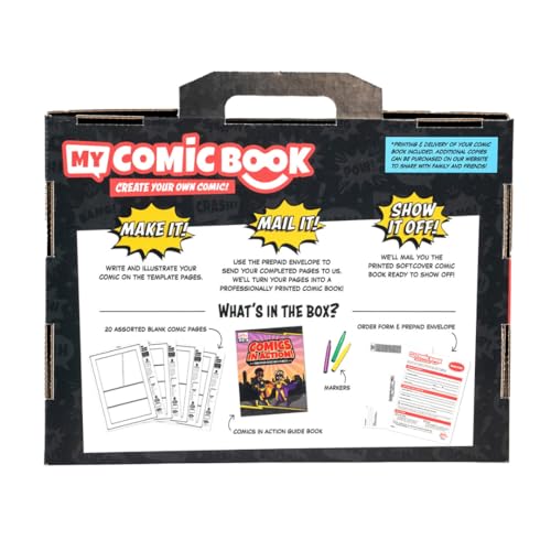 Lulu Jr. My Comic Book Making Kit – Create Your Own 18-Page Comic (Multicolor)
