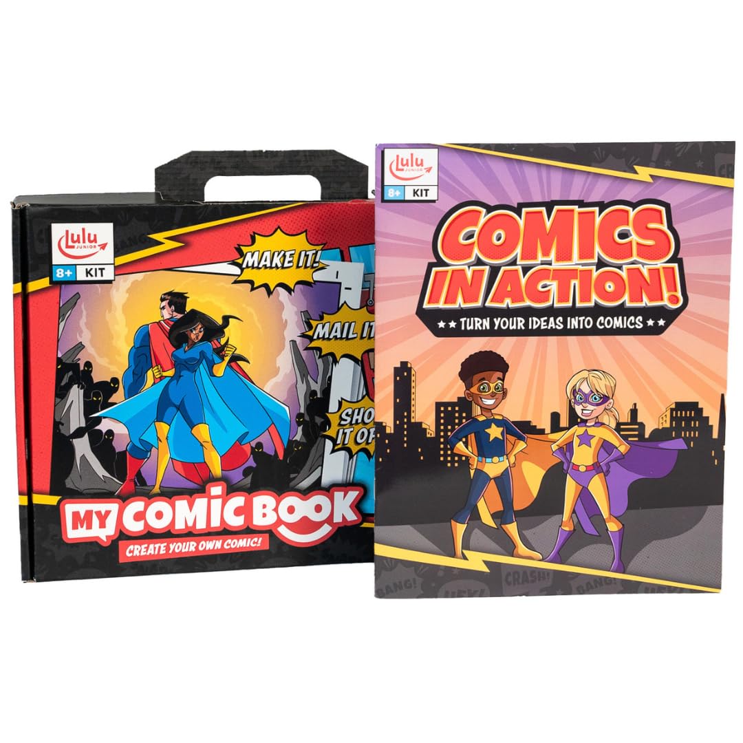 Lulu Jr. My Comic Book Making Kit – Create Your Own 18-Page Comic (Multicolor)