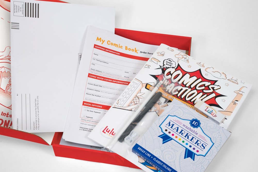 Lulu Jr. My Comic Book Making Kit – Create Your Own 18-Page Comic (Multicolor)
