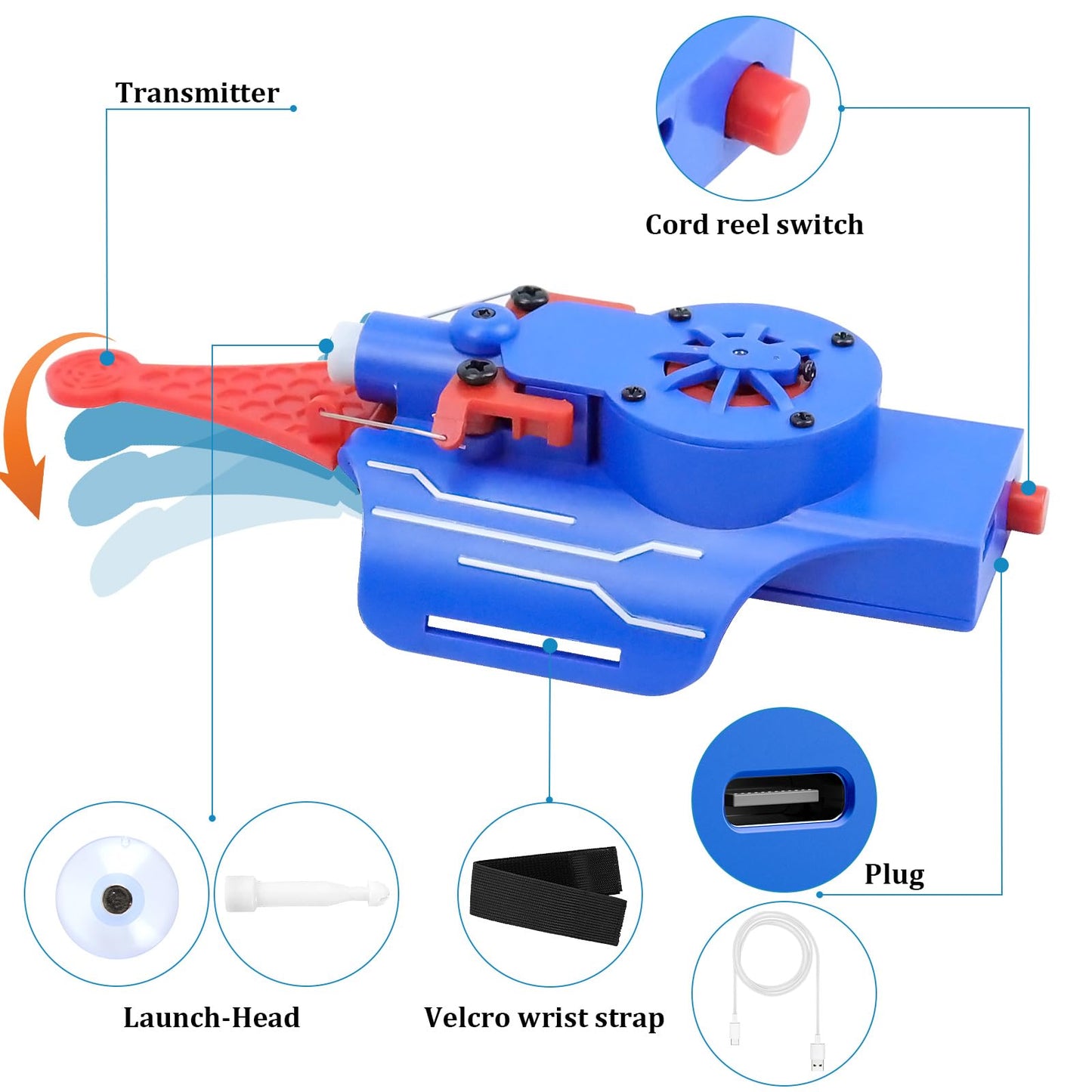 Lumhew Spider Web Shooters – Realistic Web Launcher with Gloves | Safe, Durable Superhero Toy