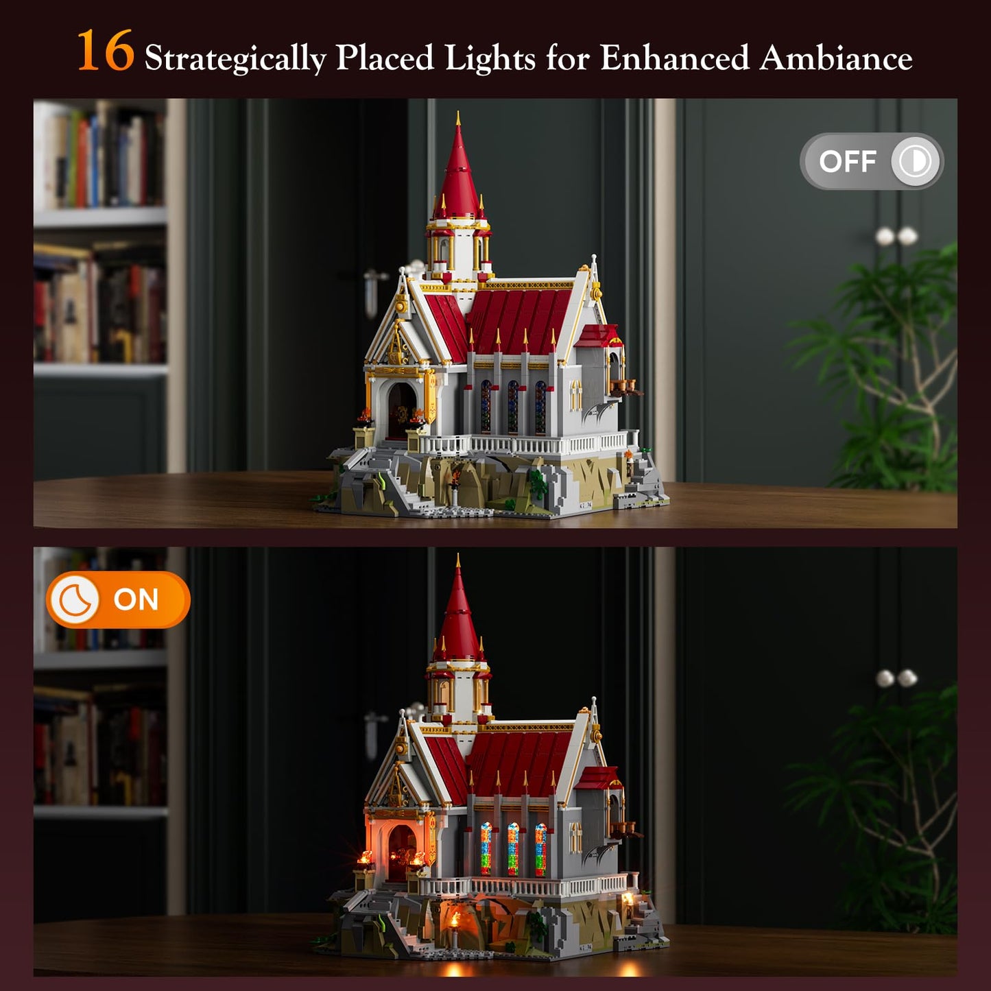 Lumibricks Medieval King's Castle Treasury Building Bricks Set – 3209 Pcs with LED Lighting
