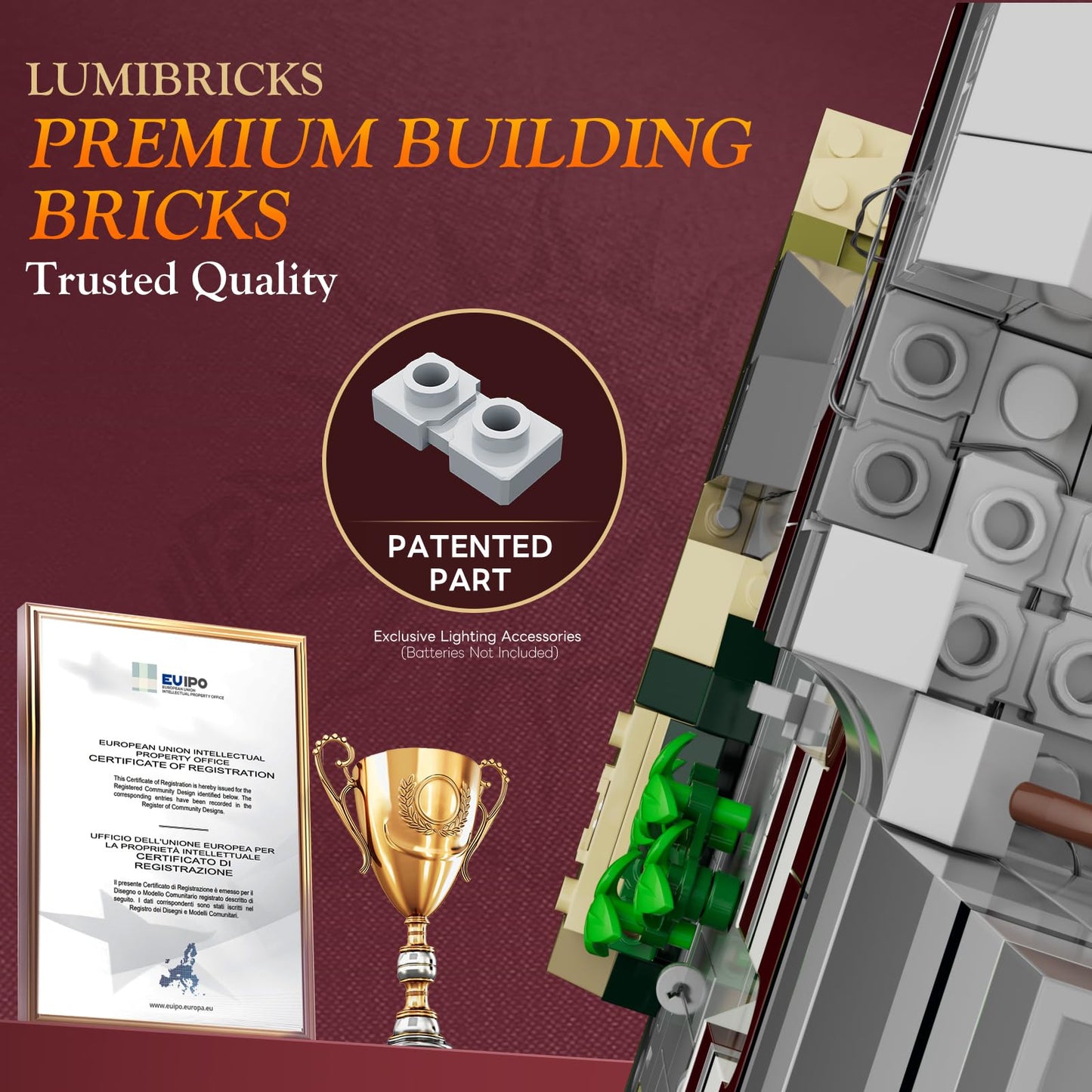 Lumibricks Medieval Castle Armory Lighting Building Kit – 2895 Pcs for Adults & Teens