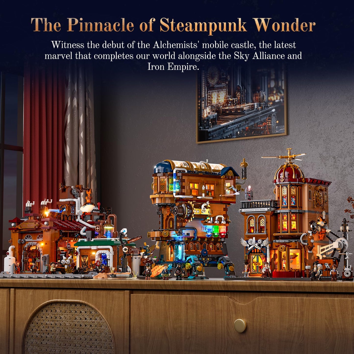 Lumibricks Mecha-Alchemist Moving Castle – 2690 Pcs Gearwerk Lab Display