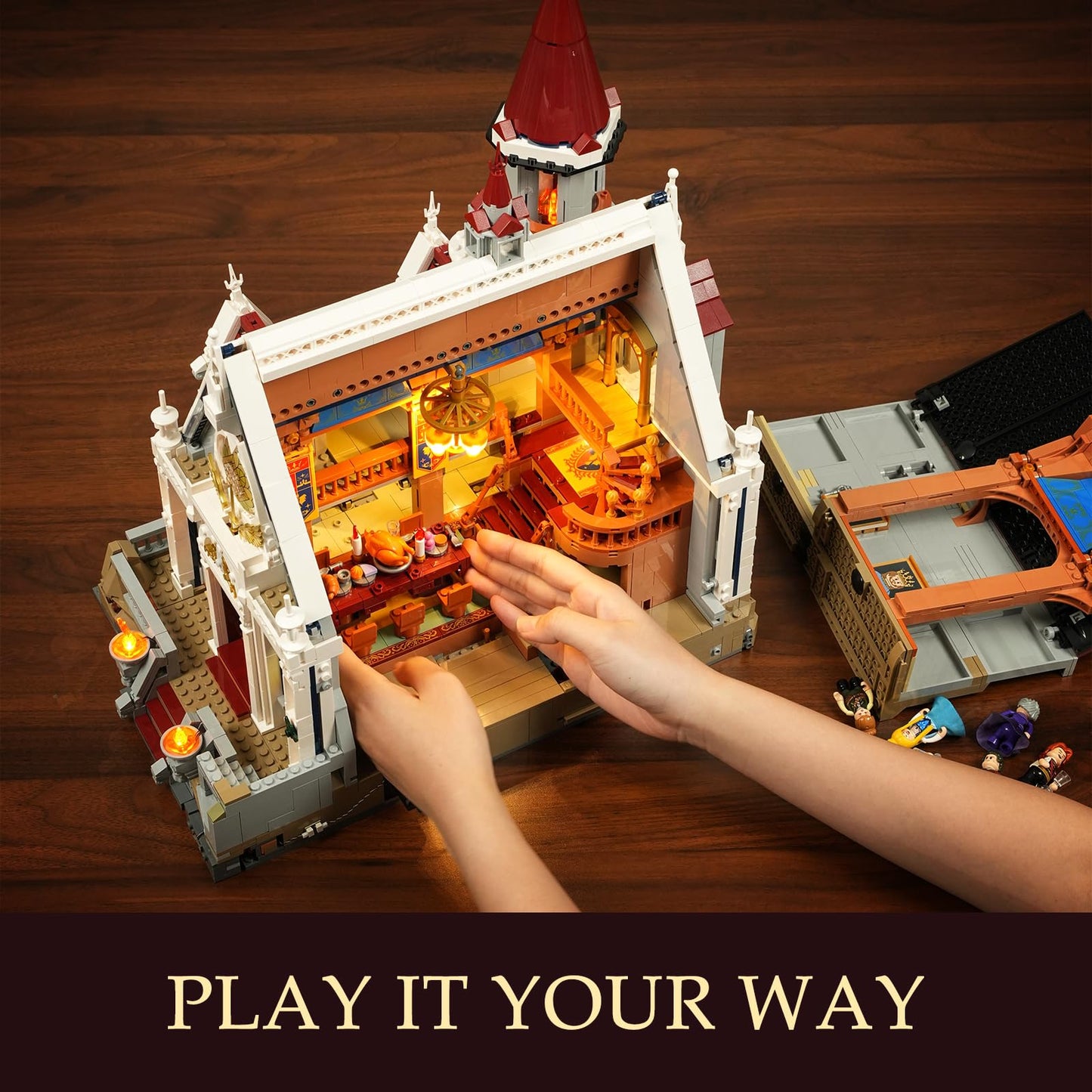 Lumibricks Medieval Castle Banquet Hall Lighting Set – 3,232 Pcs with Minifigures