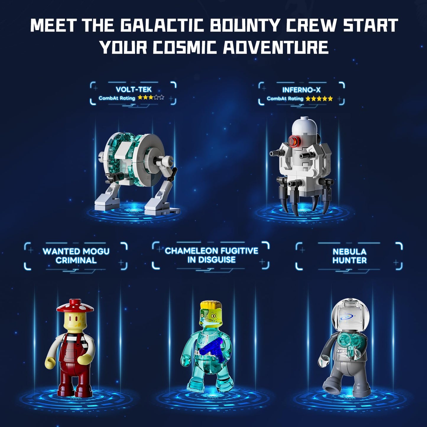 Lumibricks Space Bounty Hub Lighting Bricks Set – Futuristic Alien Cyberpunk Display (2309 Pcs)