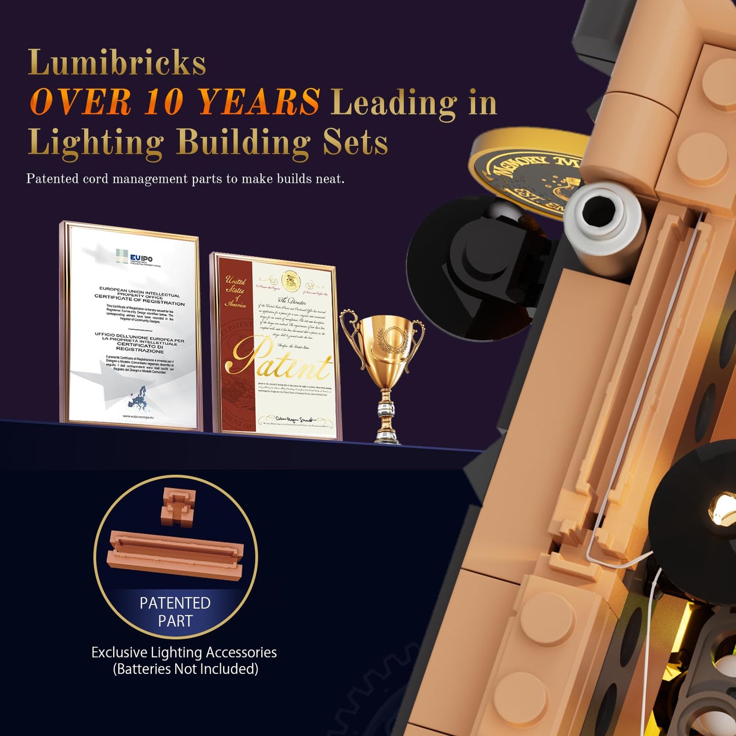 Lumibricks Steampunk Memory Magic Shop Lighting Set – 2056 Pcs, Chrono Custodians