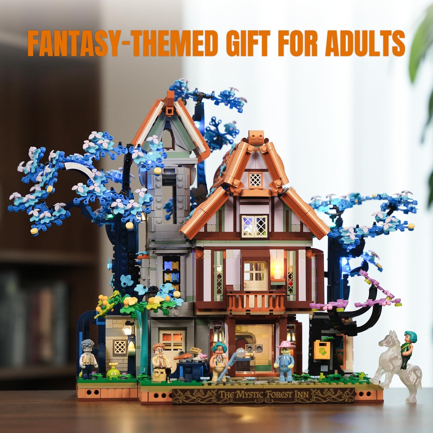Lumibricks Sylvan-Inn Treehouse Lighting Building-Bricks Set – 3120 Pcs Elf Hotel Cabin Collection
