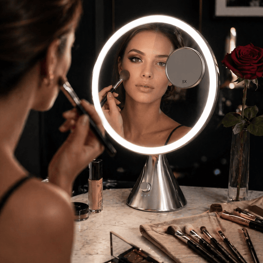 LumiGlam Pro Cosmetic Vanity Mirror in Chrome