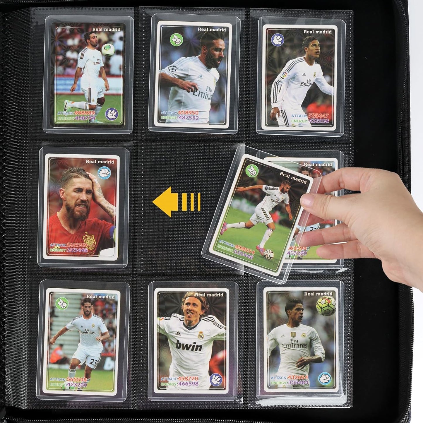 LUNNSHO Toploader Binder - 288 Cards, 9-Pocket, 3x4in Toploaders, Pink