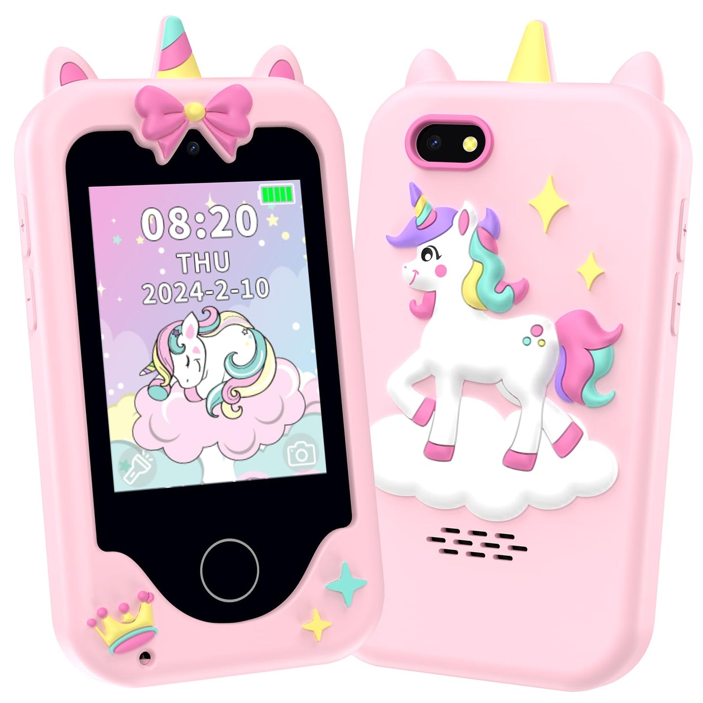 Luoba Kids Phone Toy – 2.8in Touchscreen Smartphone for Kids with Camera, Games & Music (8GB Card)