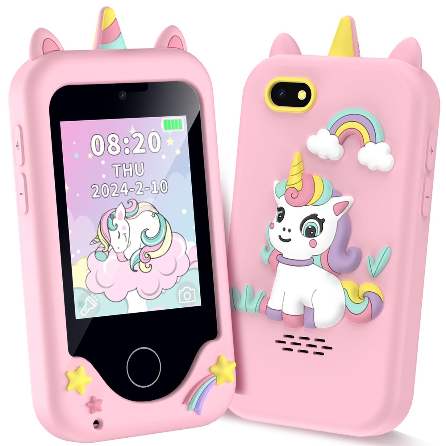 Luoba Kids Phone for Girls & Boys - 2.8-Inch Touchscreen Learning Toy with Camera, 8GB, 3-10 Years