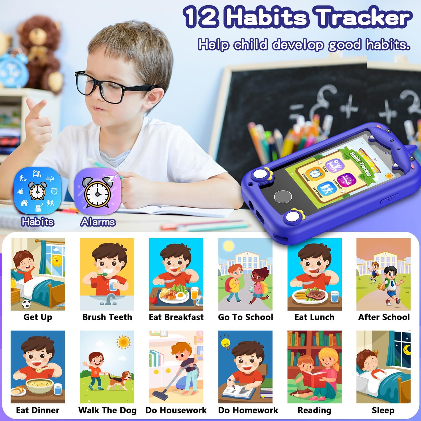 Luoba Kids Phone - Touchscreen Learning Smartphone for Ages 3-10 with Camera, Games & Music