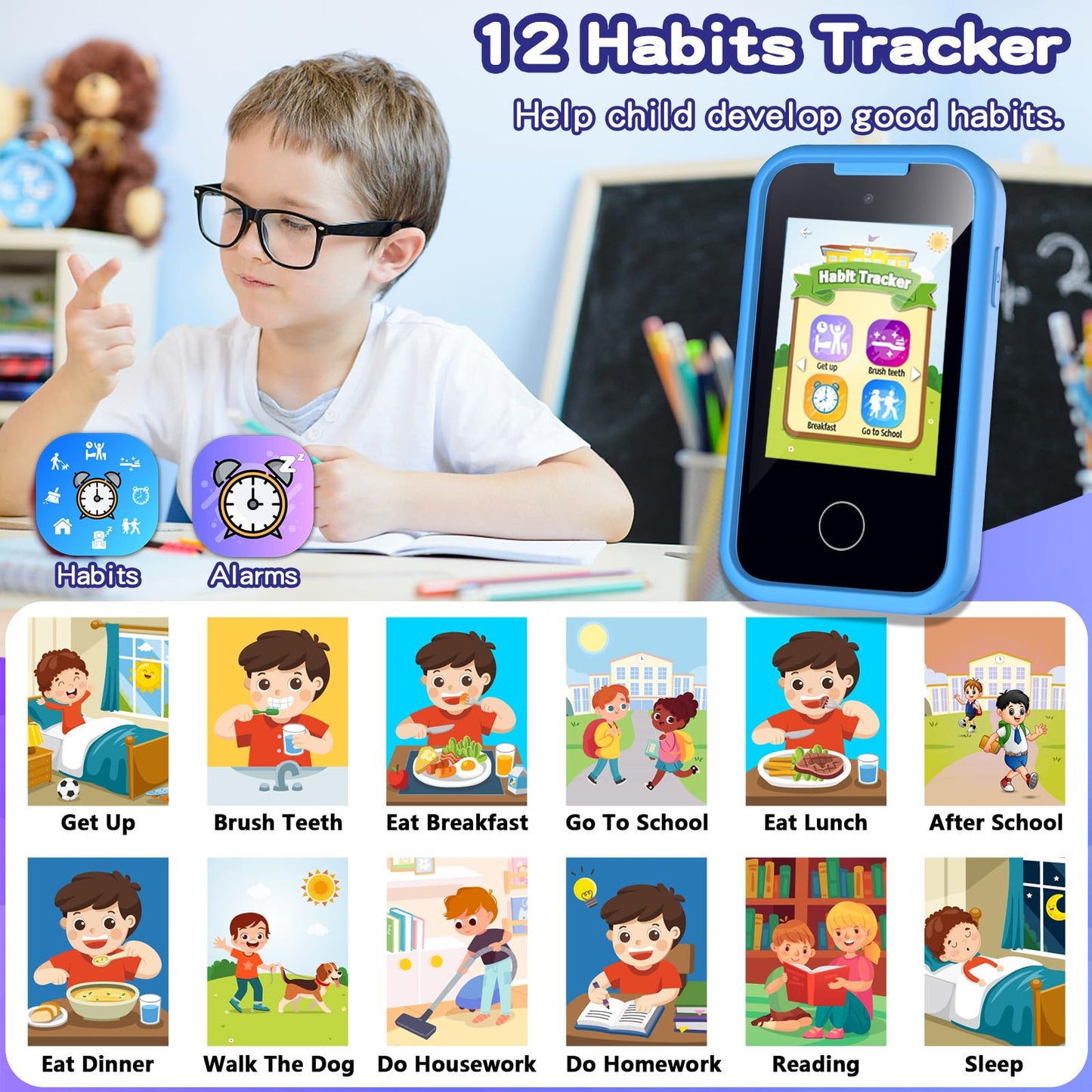 Luoba Kids Phone Toy – 2.8-Inch Touchscreen Smartphone for Ages 3-8