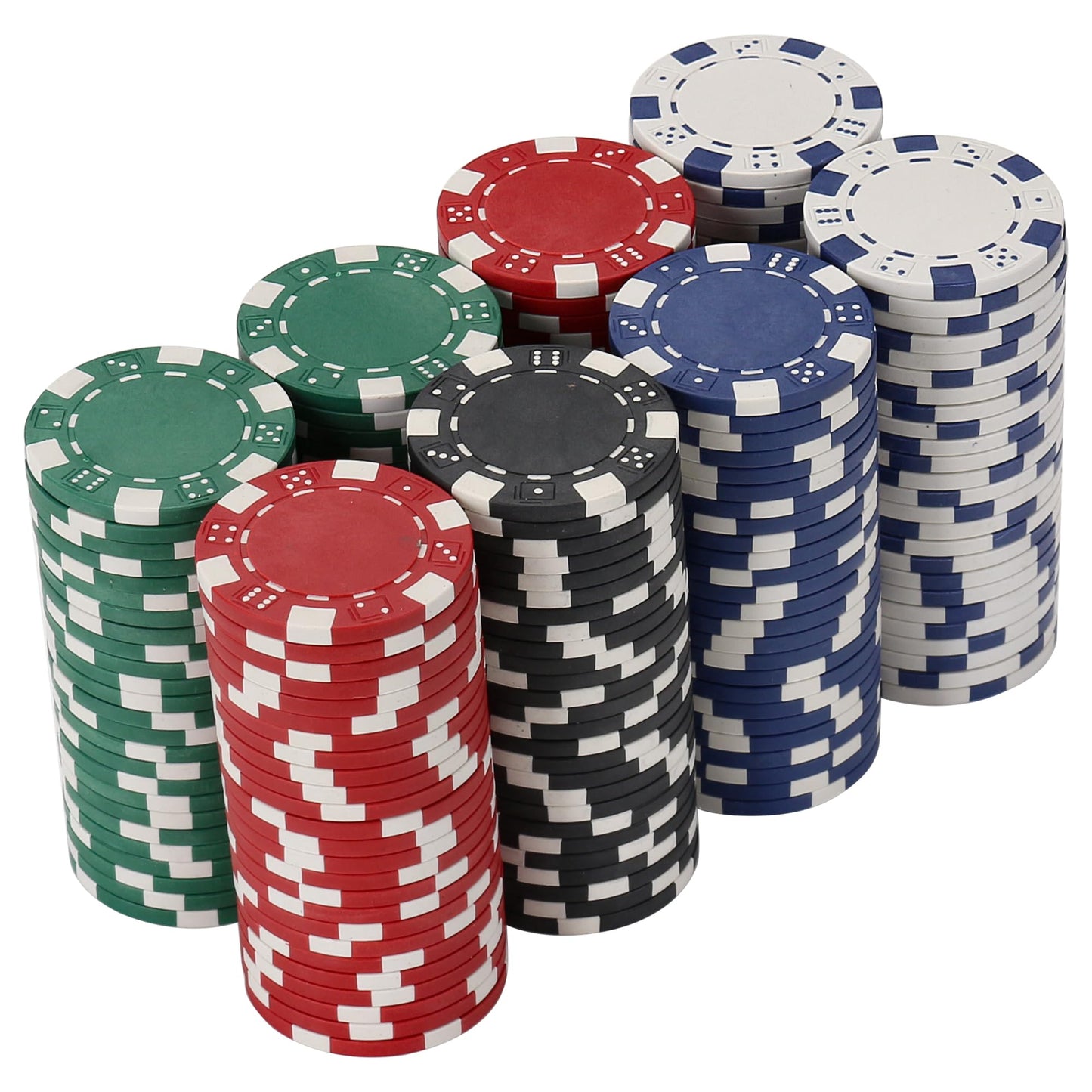 LUOBAO 11.5g Poker Chips – 200pc Bulk Set for Texas Hold'em & Blackjack