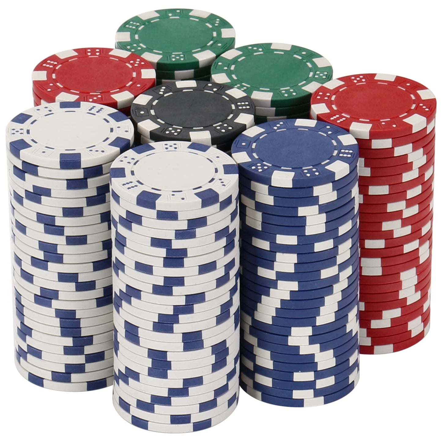 LUOBAO 11.5g Poker Chips – 200pc Bulk Set for Texas Hold'em & Blackjack