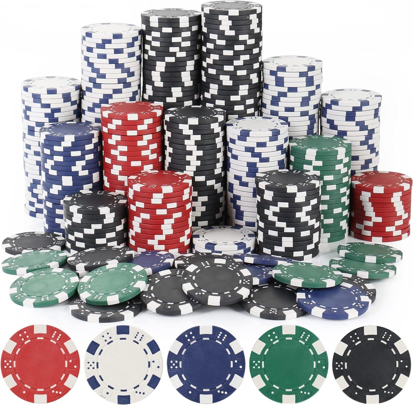 LUOBAO 11.5g Poker Chips Set – 400-Count Casino-Quality Chips for Hold'em & Blackjack