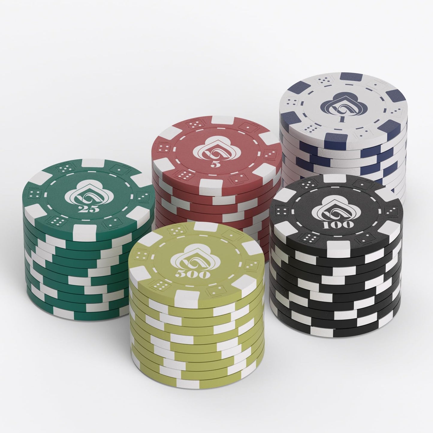 LUOBAO 11.5g Poker Chips – 200pc Bulk Set for Texas Hold'em & Blackjack