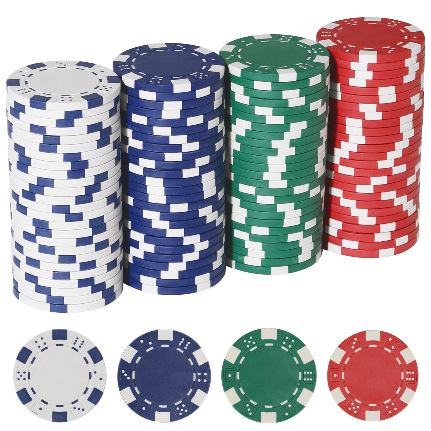 LUOBAO 11.5g Poker Chips • 100pc Casino-Quality Set for Texas Hold'em & Blackjack