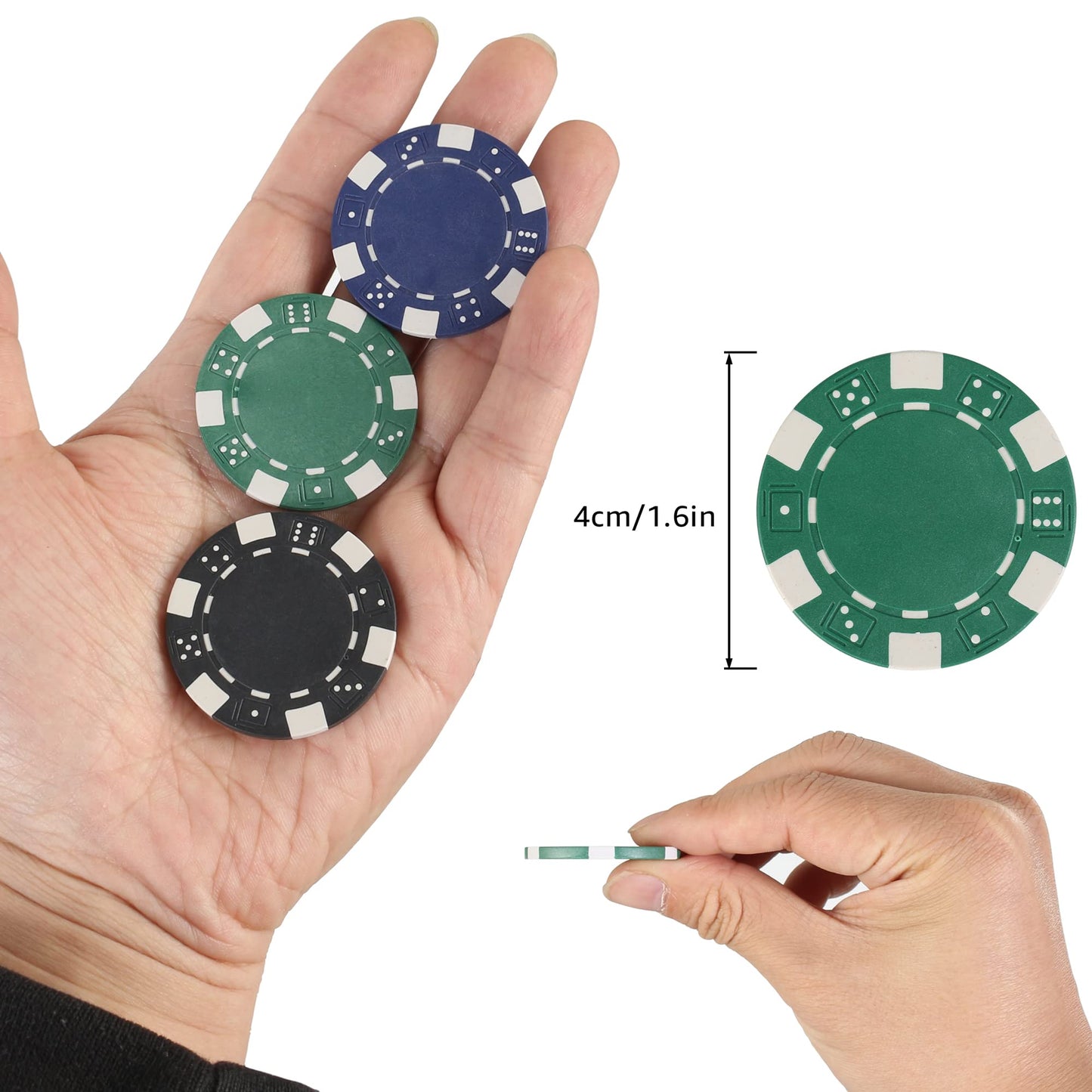 LUOBAO 11.5g Poker Chips Set – 400-Count Casino-Quality Chips for Hold'em & Blackjack