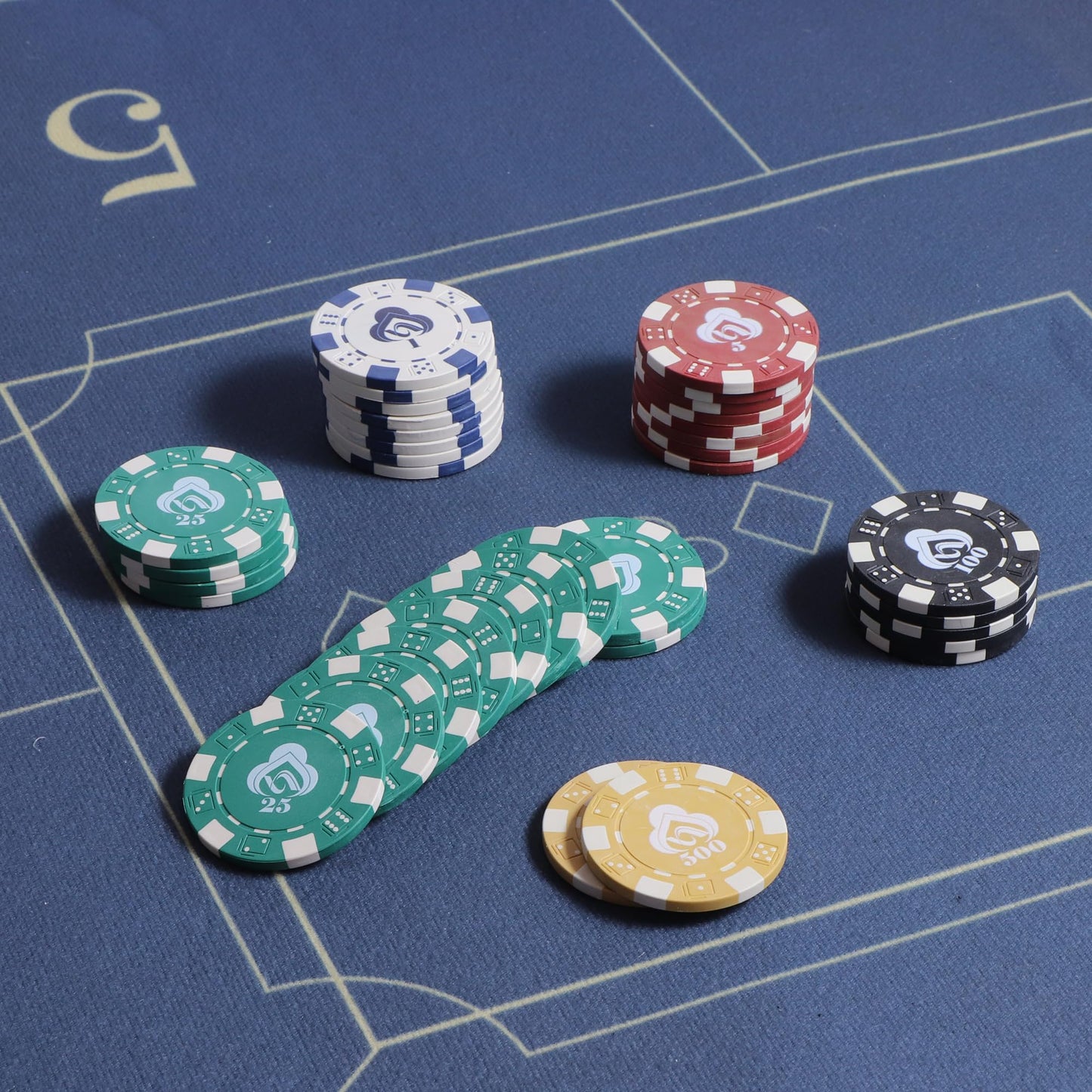 LUOBAO 11.5g Poker Chips – 200pc Bulk Set for Texas Hold'em & Blackjack
