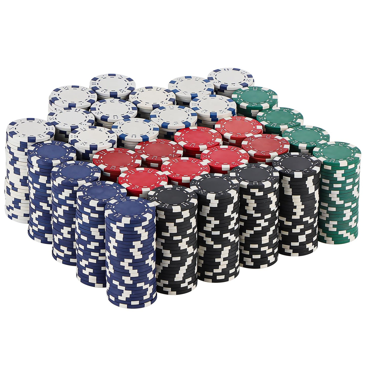 LUOBAO 800pc Bulk Poker Chips Set — 11.5g Casino-Quality Chips (39mm) for Texas Hold’em & Blackjack
