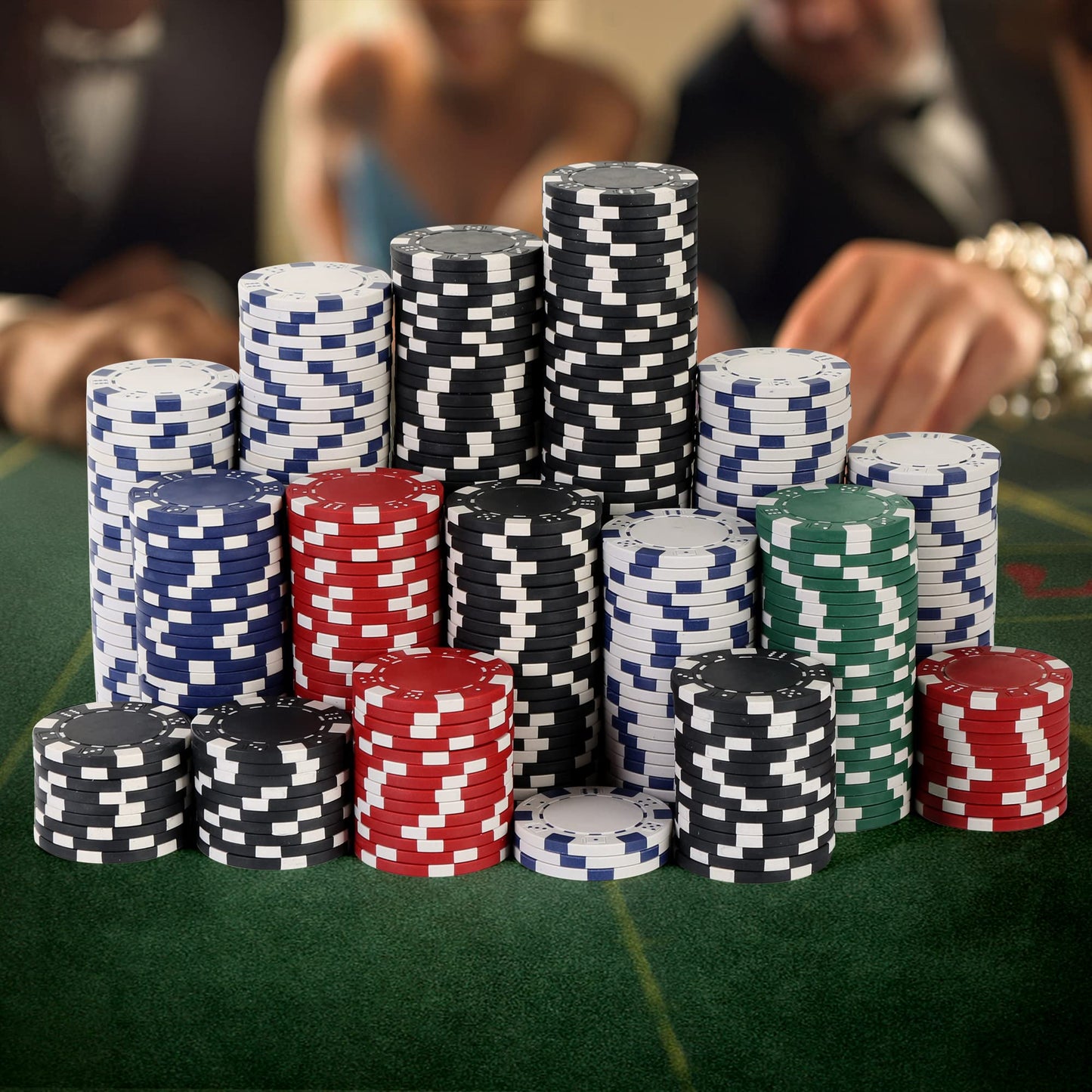LUOBAO 11.5g Poker Chips Set – 400-Count Casino-Quality Chips for Hold'em & Blackjack