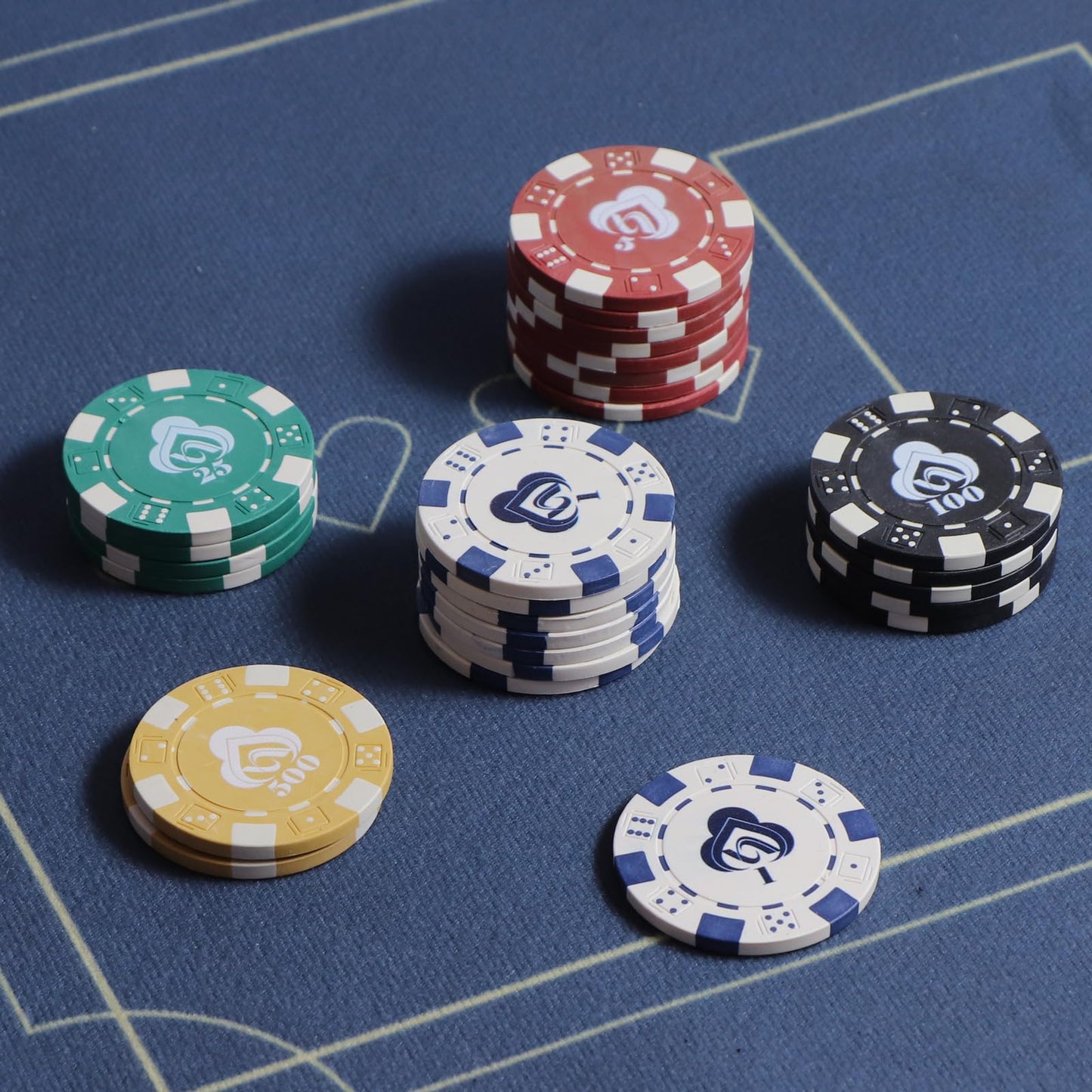 LUOBAO 11.5g Poker Chips – 200pc Bulk Set for Texas Hold'em & Blackjack