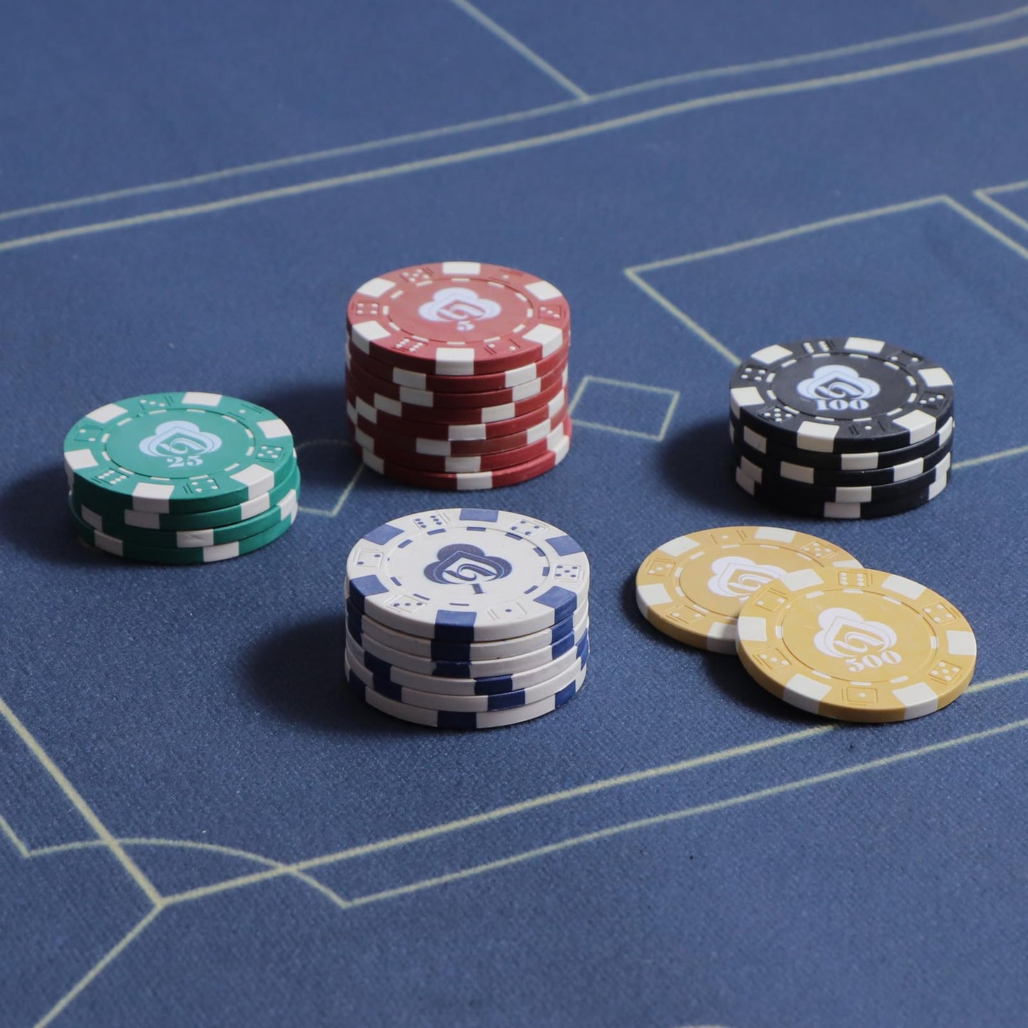 LUOBAO 11.5g Poker Chips – 200pc Bulk Set for Texas Hold'em & Blackjack
