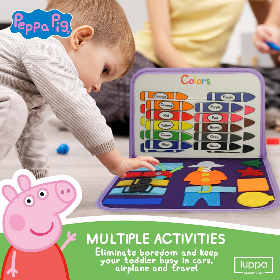 LUPPA Peppa Pig Toddler Busy Board – Montessori Toys for 1–4 Years