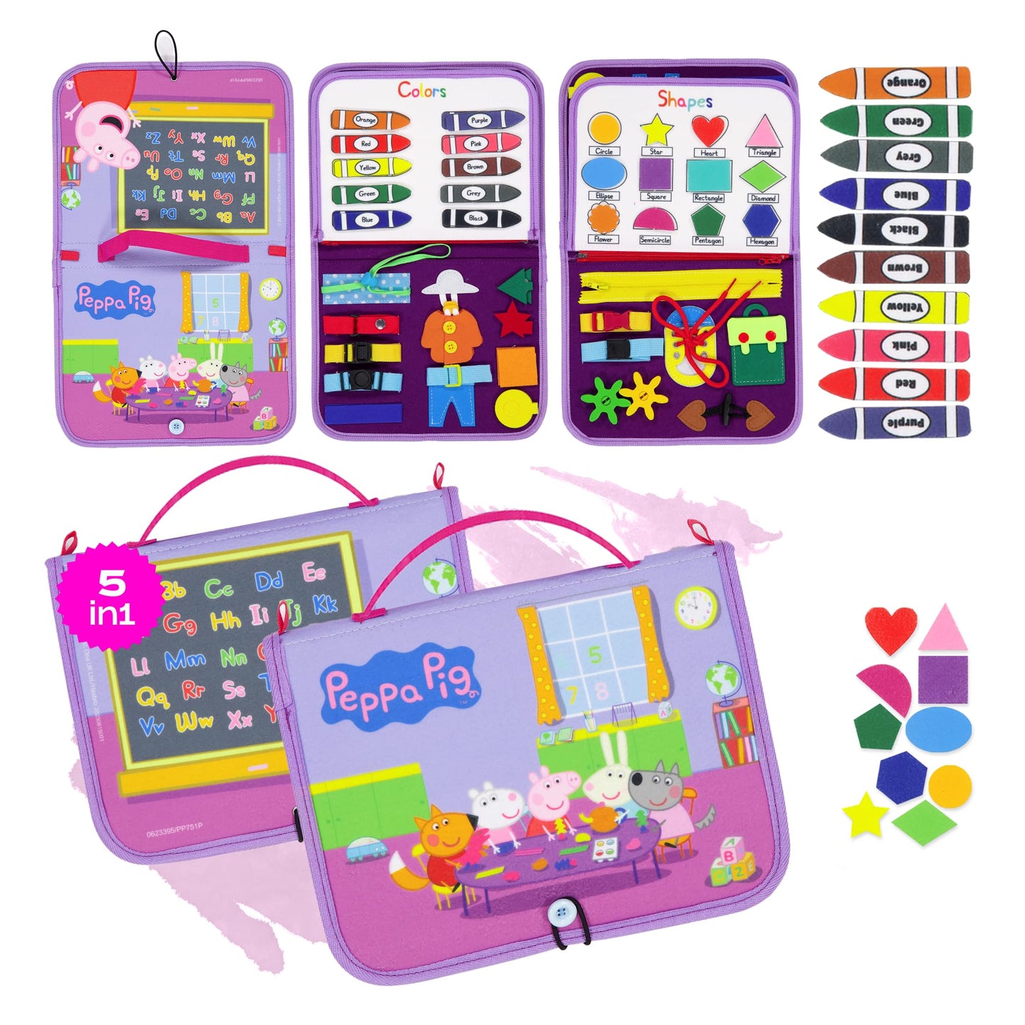LUPPA Peppa Pig Toddler Busy Board – Montessori Toys for 1–4 Years