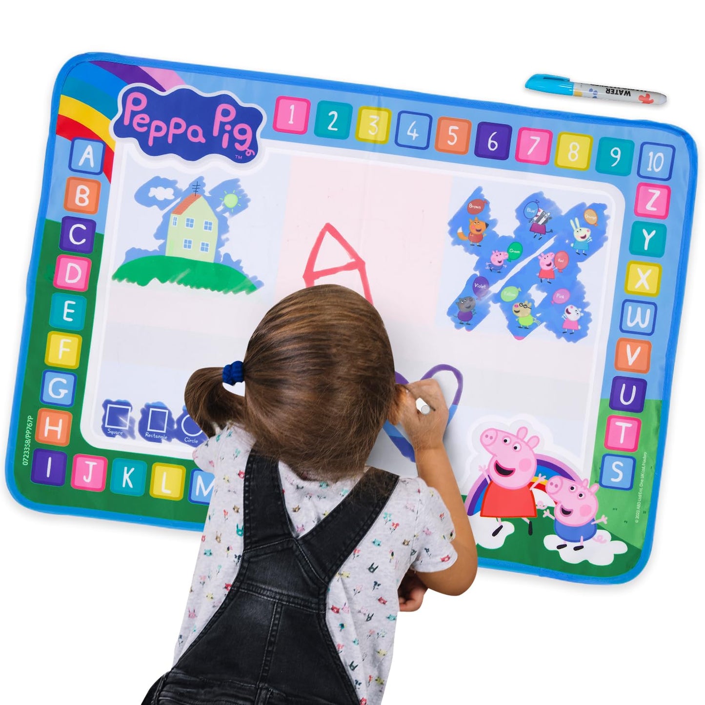 LUPPA Peppa Pig Water Doodle Mat (50x70 cm) – Reusable Mess-Free Drawing Board for Kids Aged 3+