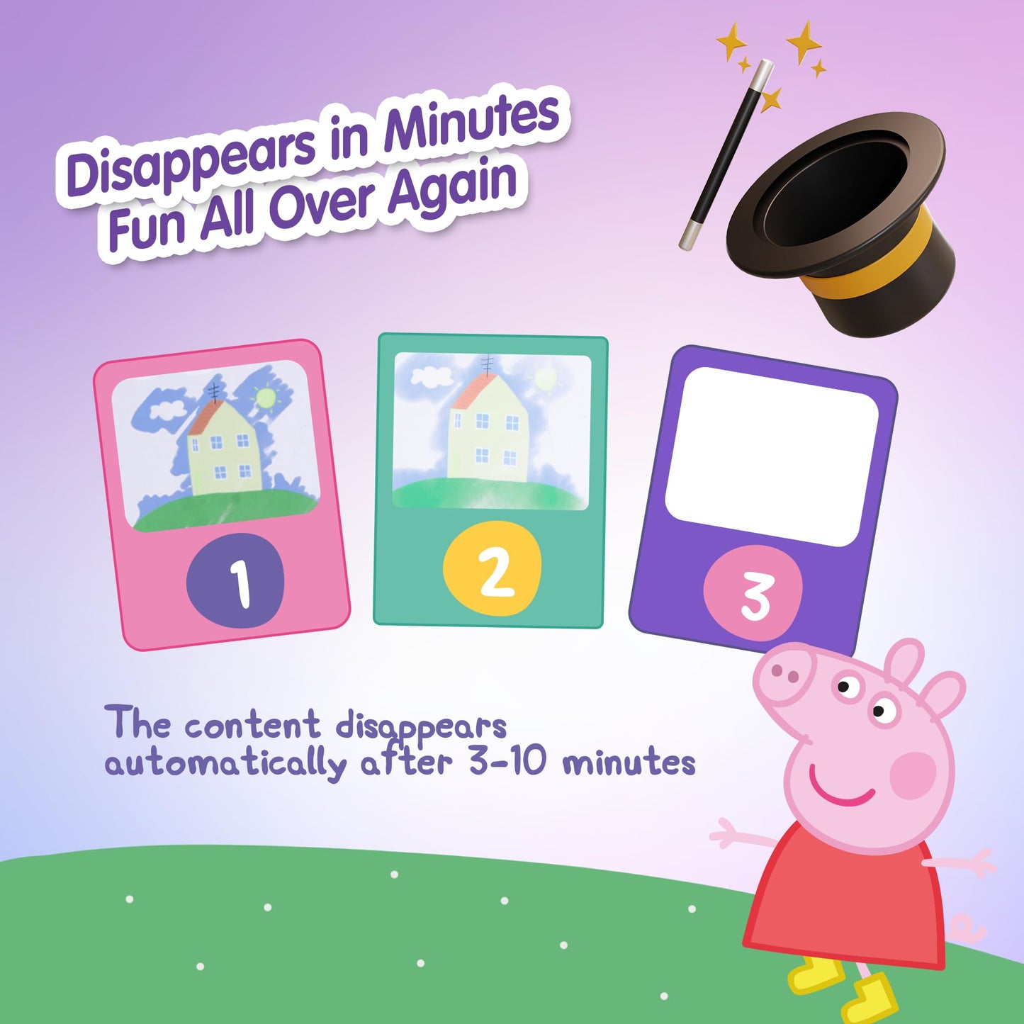 LUPPA Peppa Pig Water Doodle Mat - Mess-Free, Reusable 100cm x 100cm for Kids 3+