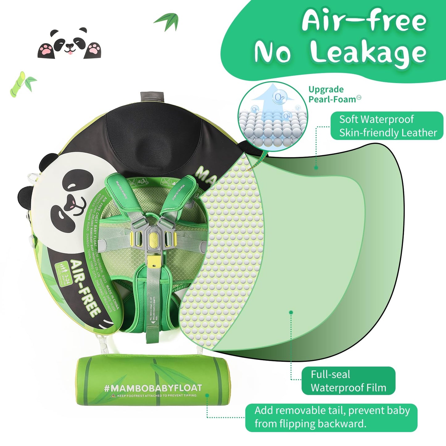 Lurui Baby Floats with Canopy – Non-Inflatable Pool Float for 3–24 Months