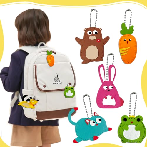 LURVUO DIY Doll Sewing Kit for Kids – Beginner Felt Craft Toys